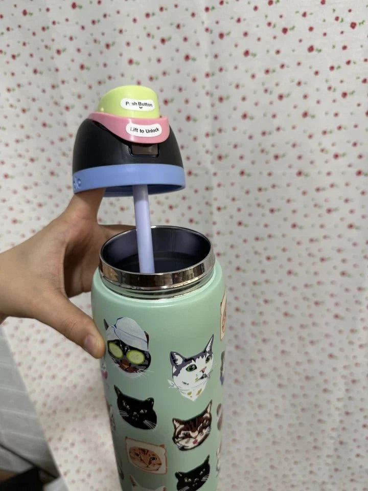 Limited Edition Owala 32 oz FreeSip Catwala Bottle – Exclusive Cat Collage Design