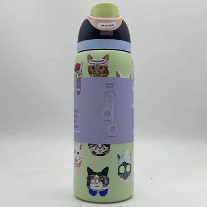 Limited Edition Owala 32 oz FreeSip Catwala Bottle – Exclusive Cat Collage Design