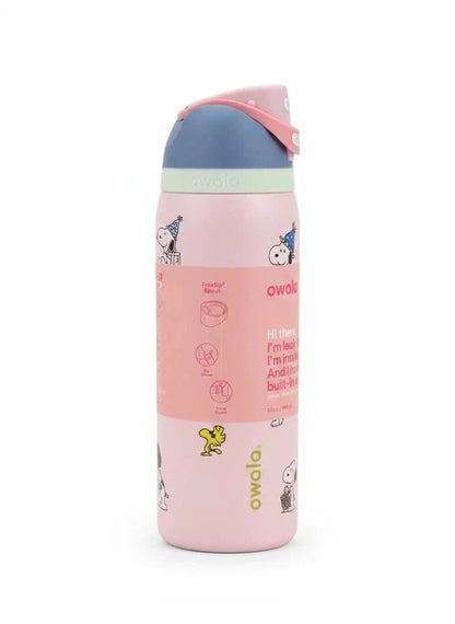 Snoopy Owala 32 oz Stainless Steel Water Bottle – Cherry Pink Exclusive Edition