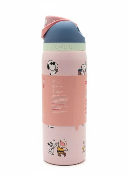 Snoopy Owala 32 oz Stainless Steel Water Bottle – Cherry Pink Exclusive Edition