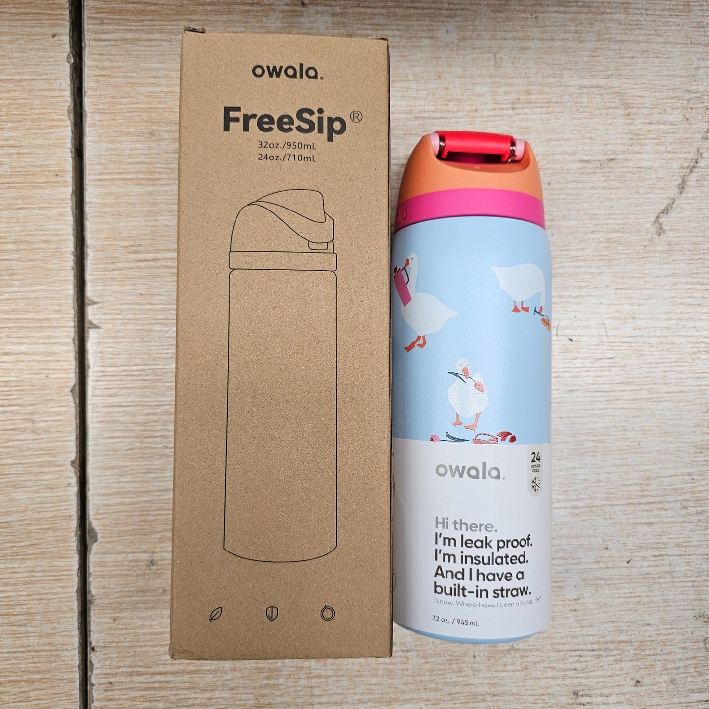 Owala 32oz FreeSip Silly Goose Exclusive Water Bottle – Brand New