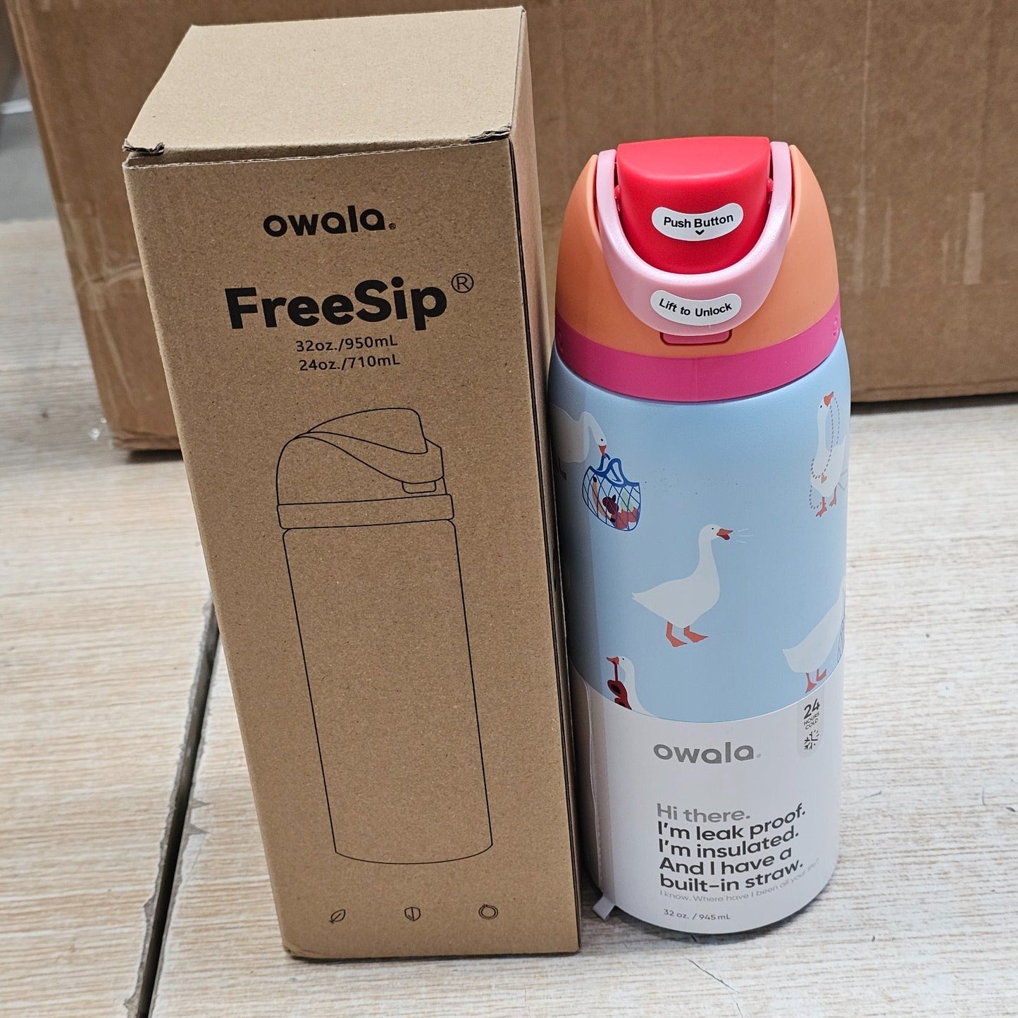 Owala 32oz FreeSip Silly Goose Exclusive Water Bottle – Brand New