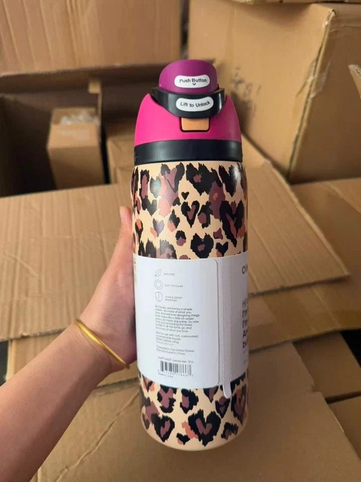 Owala FreeSip 32 oz Water Bottle – Wild At Heart UO Cheetah Leopard Print