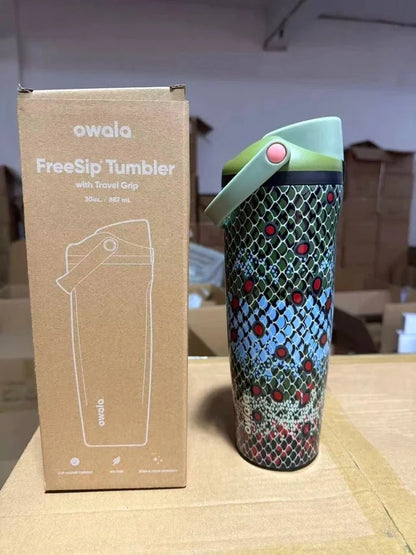 Owala FreeSip Sway 30oz “Off The Hook” Insulated Stainless Steel Water Bottle with Leak-Resistant Design