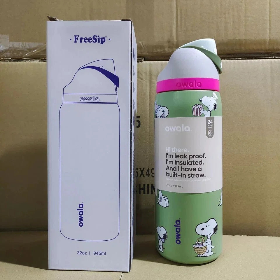 Owala x Snoopy 32 oz Stainless Steel Insulated Water Bottle Collection