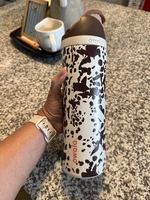 Owala Cowgirl Core Special Edition 24oz FreeSip Water Bottle – Cow Brown Animal Print