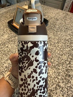 Owala Cowgirl Core Special Edition 24oz FreeSip Water Bottle – Cow Brown Animal Print