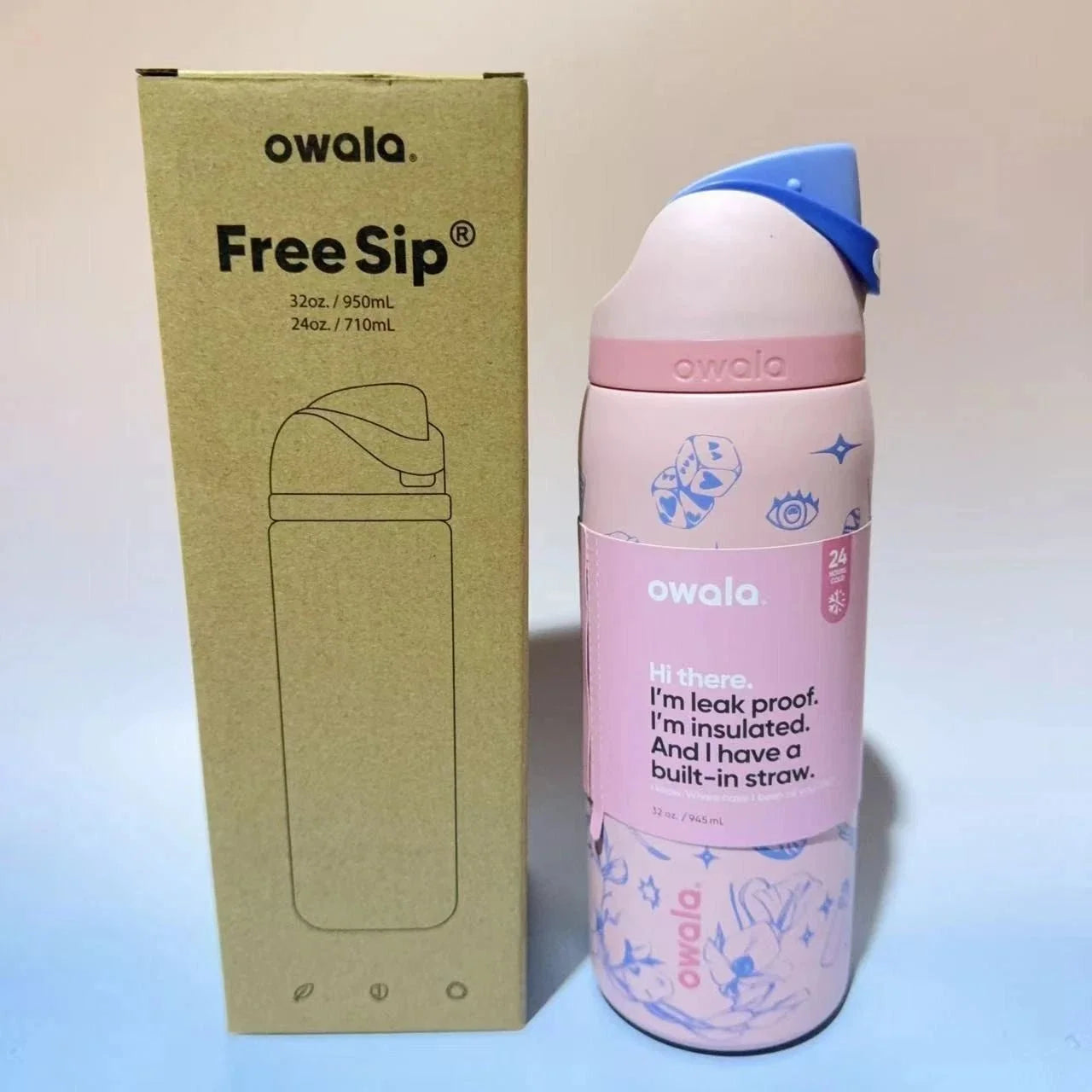 Owala Valentine’s Shot to the Heart FreeSip Water Bottle, 32 oz – Limited Edition